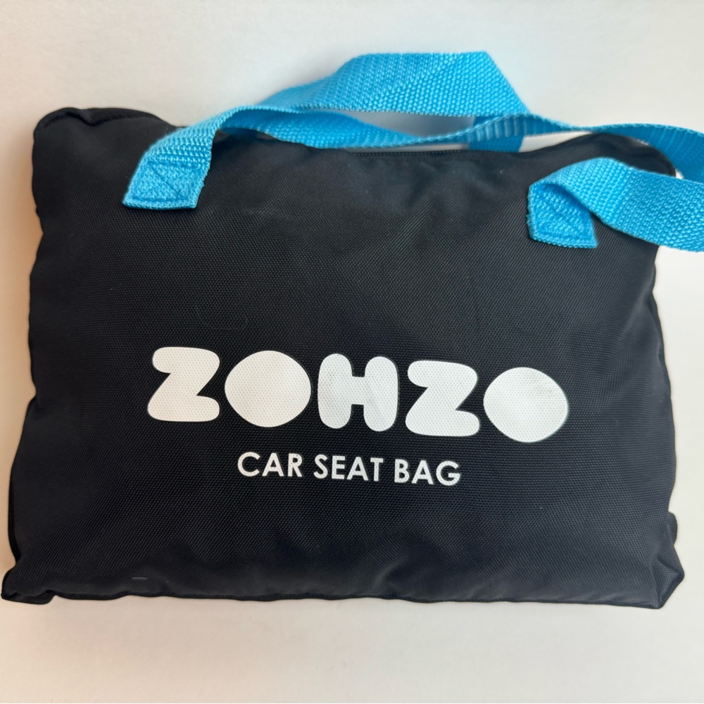 Zohzo Car Seat Travel Bag - Drawstring Bag for Air Travel (Black) | USED